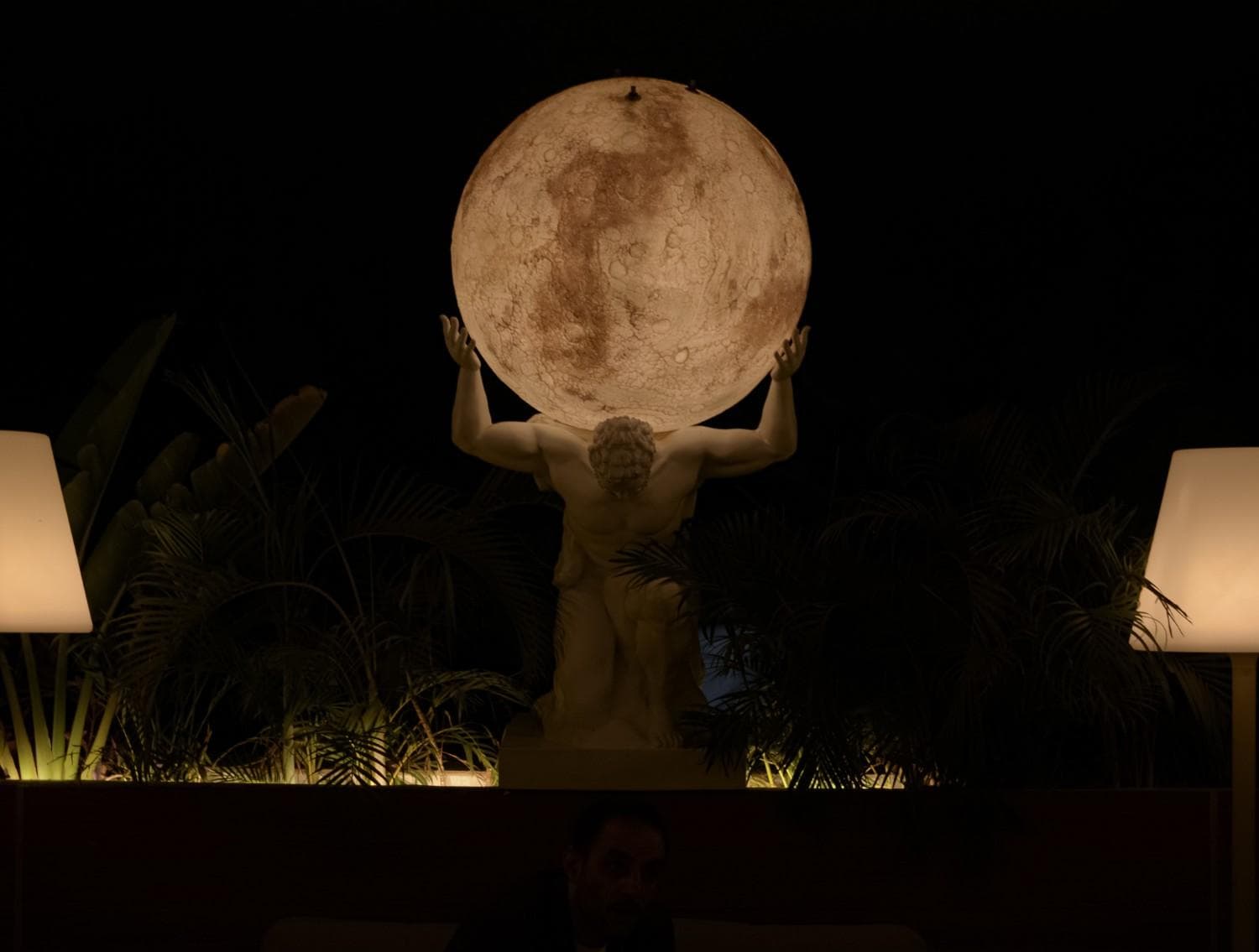 The moon sculpture at Herald
